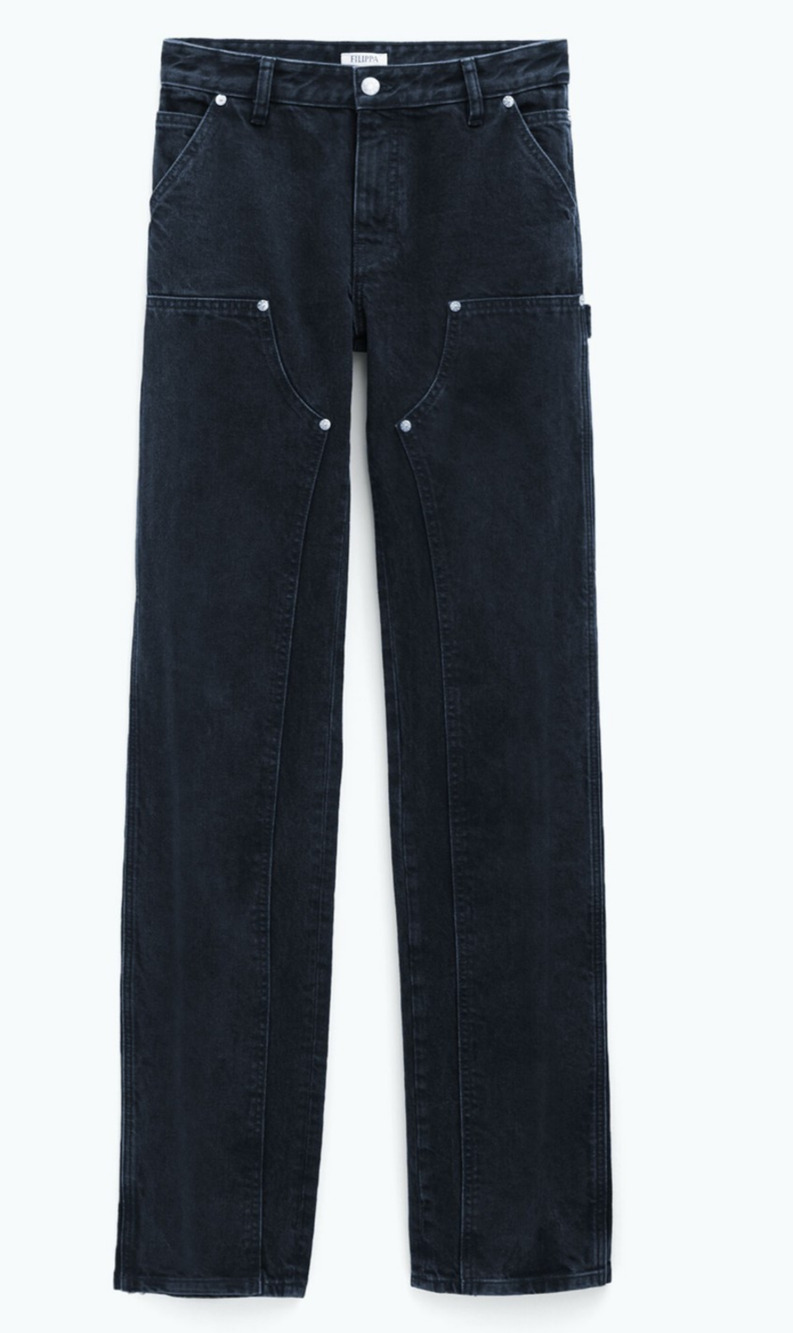 Filippa K Women’s Carpenter Jeans 28X32 Long Charcoal Black $389 NWT